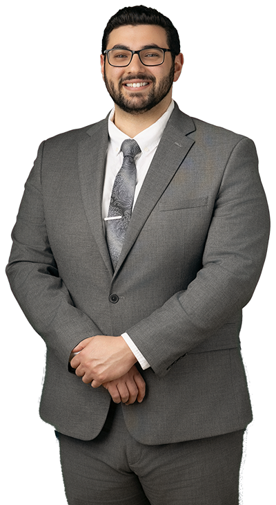 Full body shot of Jude F. Itani